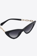 Chain Detail Cat-Eye Sunglasses - 808Lush