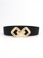 Geometric Buckle Elastic Wide Belt - 808Lush