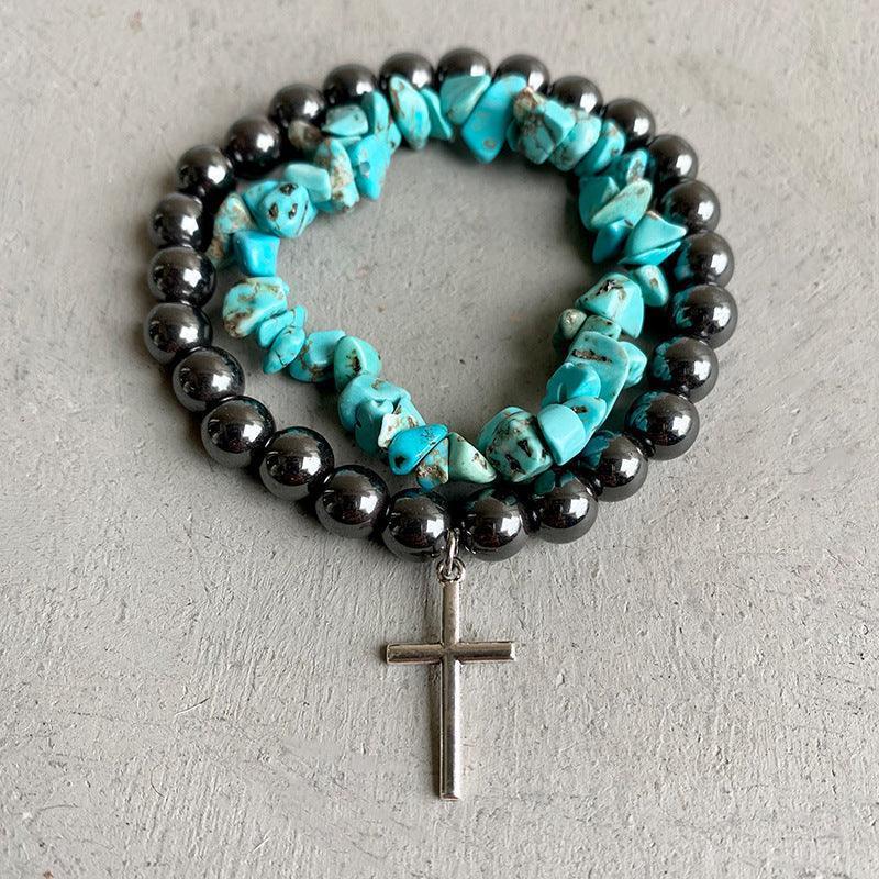 Turquoise Alloy Bracelet - 808Lush