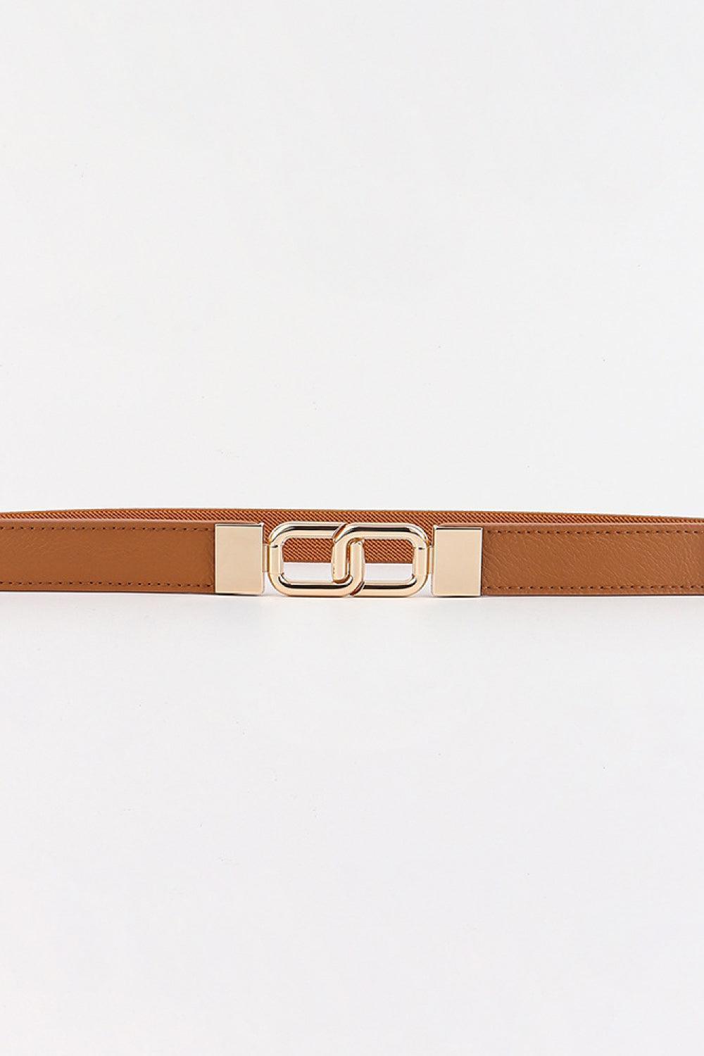 Geometric Double Buckle Elastic Belt - 808Lush