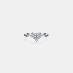 Moissanite 925 Sterling Silver Heart Ring - 808Lush