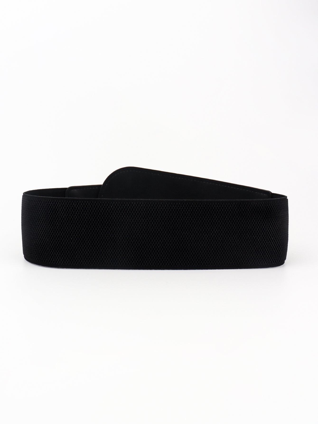 PU Elastic Wide Belt with Alloy Buckle - 808Lush