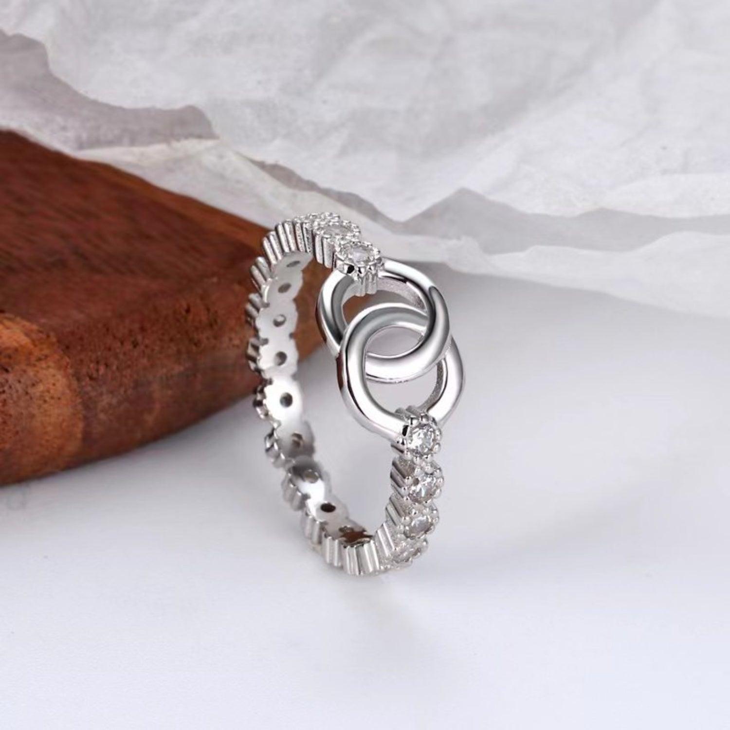 925 Sterling Silver Zircon Ring - 808Lush