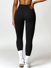 Twisted High Waist Active Pants with Pockets - 808Lush