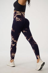 Tie-Dye High Waist Active Pants - 808Lush