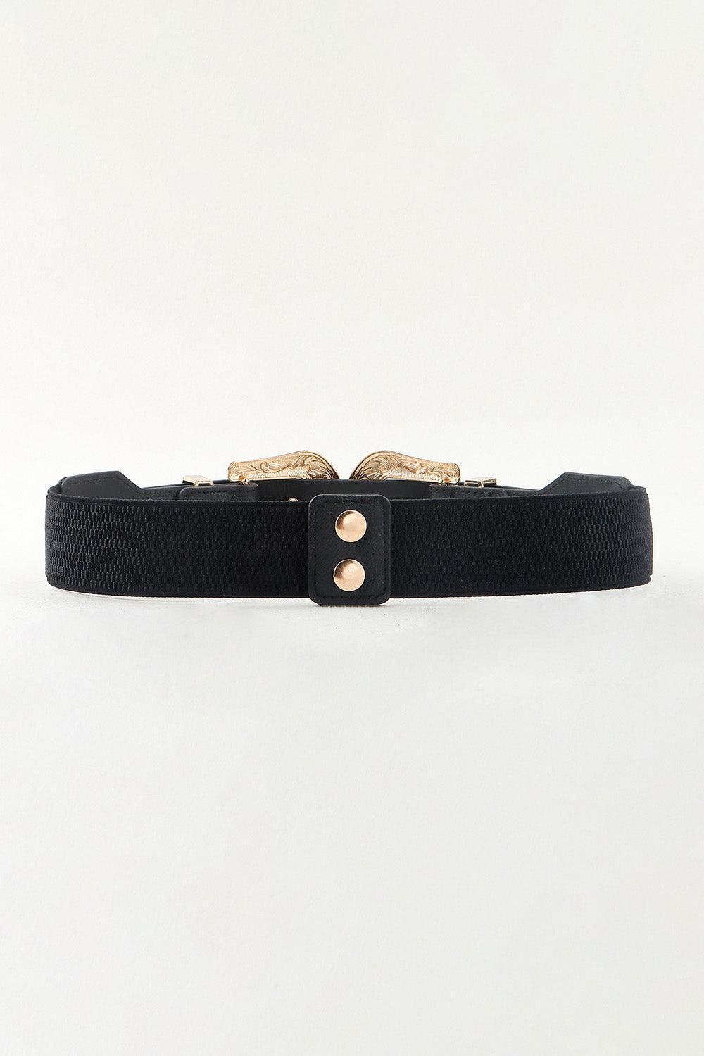 Symmetrical Zinc Alloy Buckle PU Leather Belt - 808Lush