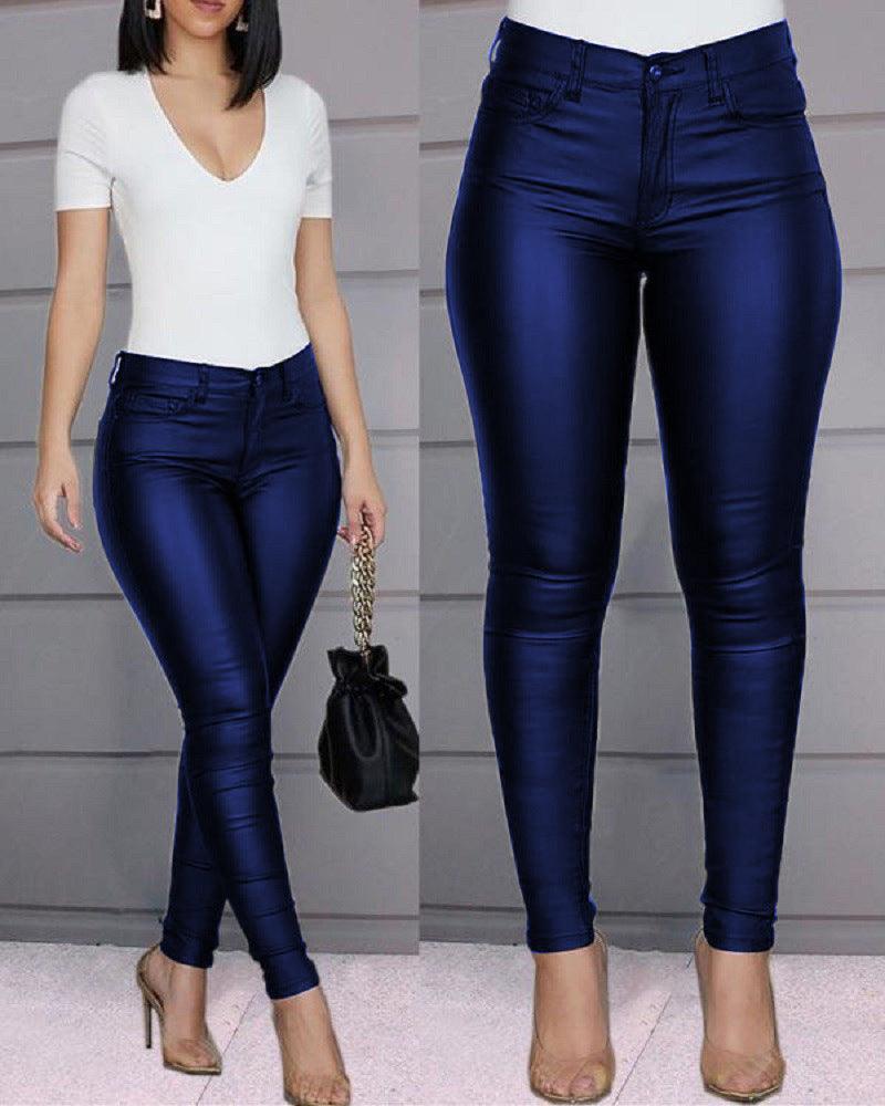 Leather Pants Casual Sexy Skinny Pants - 808Lush