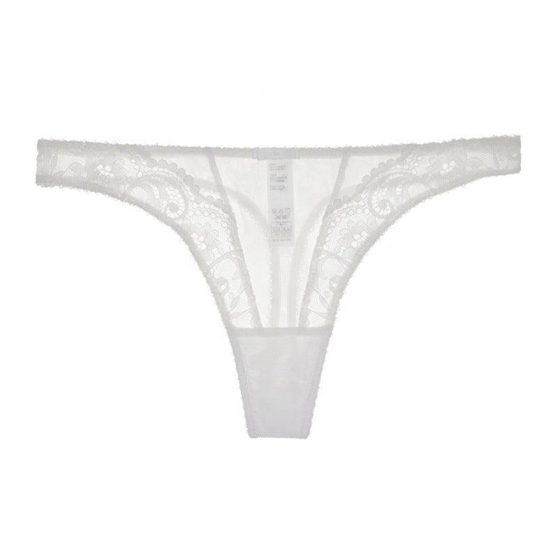 Sexy Lace T Back Women Transparent Cutout T-Shaped Panties - 808Lush