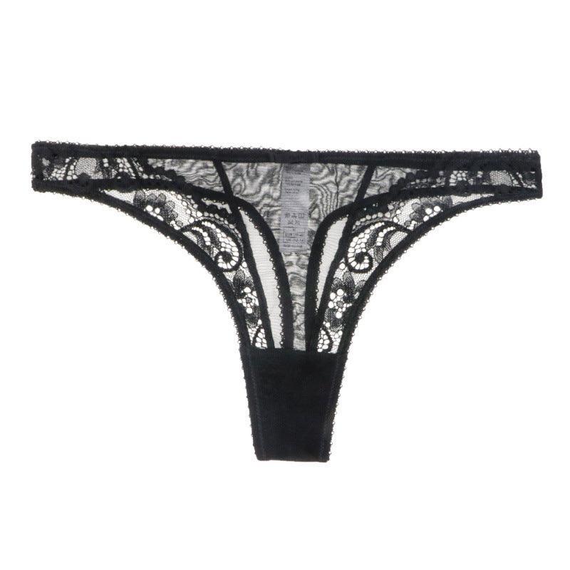 Sexy Lace T Back Women Transparent Cutout T-Shaped Panties - 808Lush