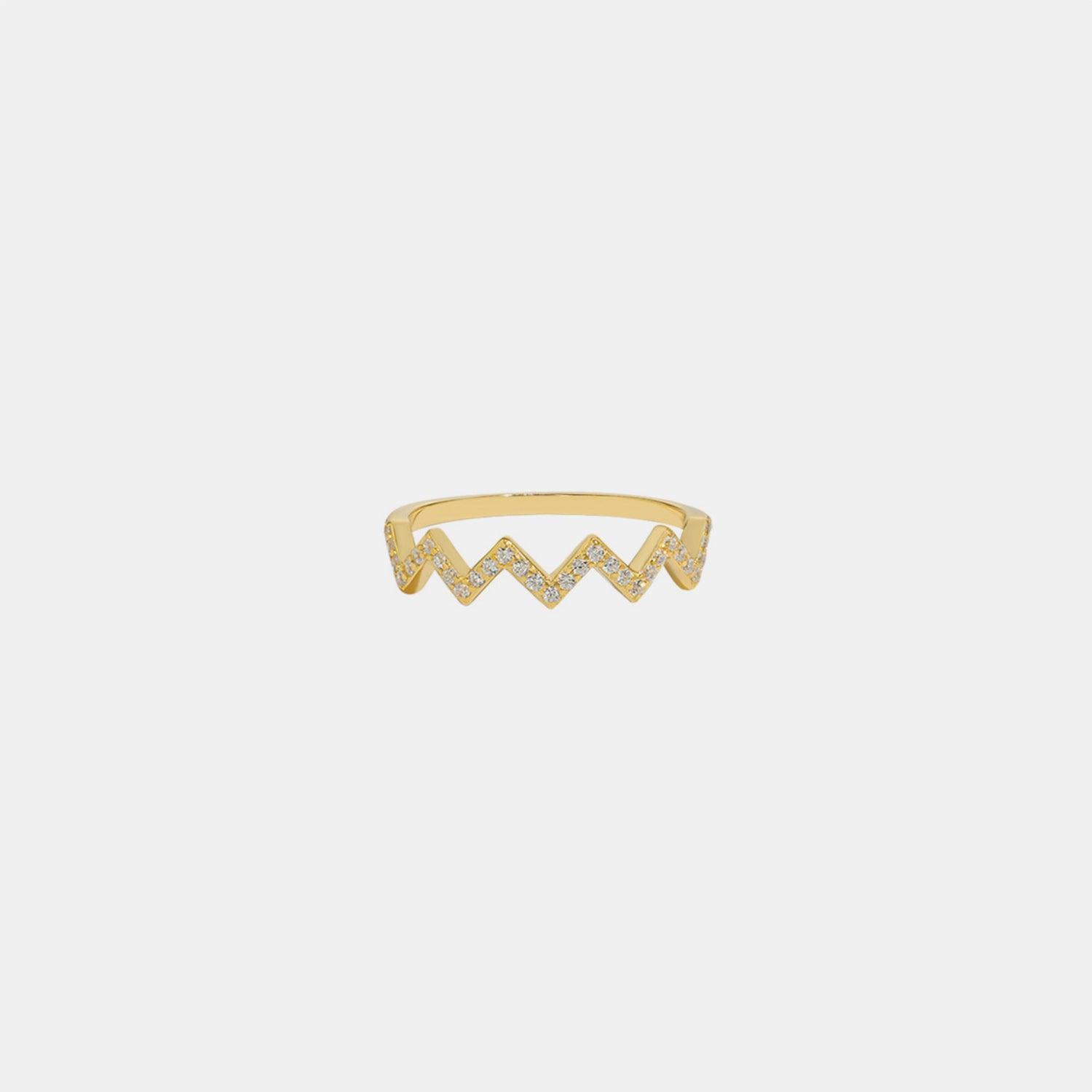 Wave Shape 925 Sterling Silver Ring - 808Lush