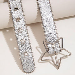 PU Leather Star Shape Buckle Belt - 808Lush