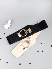 PU Elastic Wide Belt with Alloy Buckle - 808Lush