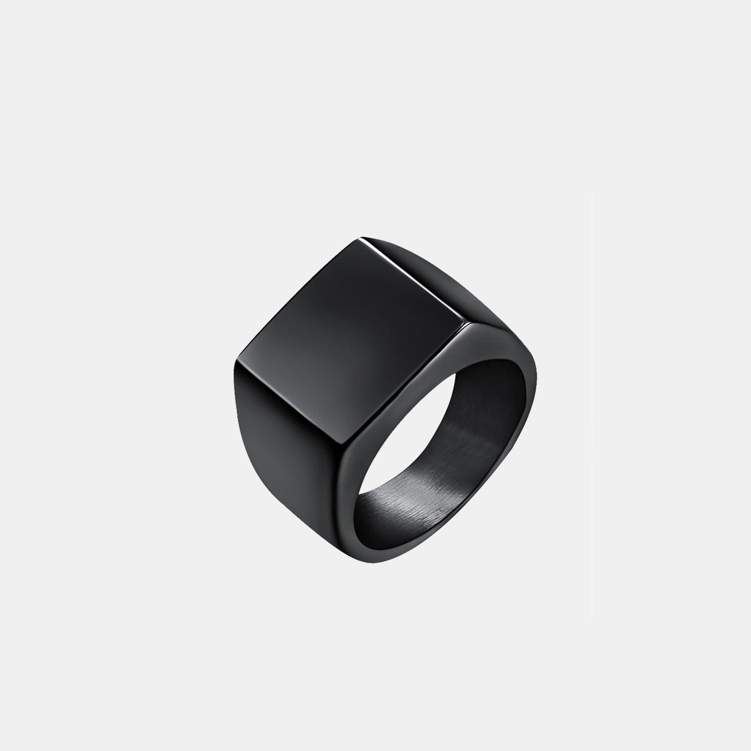 Square Titanium Steel Ring - 808Lush