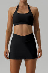 Halter Neck Tank and Slit Skirt Active Set - 808Lush