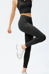 Full Size Slim Fit High Waist Long Sports Pants with Pockets - 808Lush