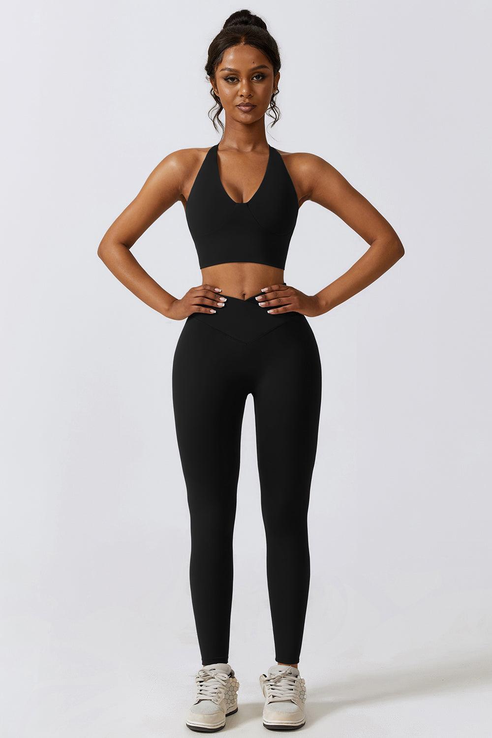 Crisscross Sports Bra and Leggings Set - 808Lush