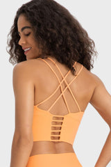 Crisscross Back Ladder Detail Sports Bra - 808Lush