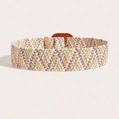 Contrast Square Buckle Belt - 808Lush