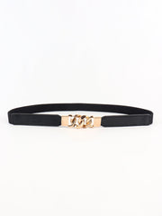 Zinc Alloy Buckle Elastic PU Belt - 808Lush