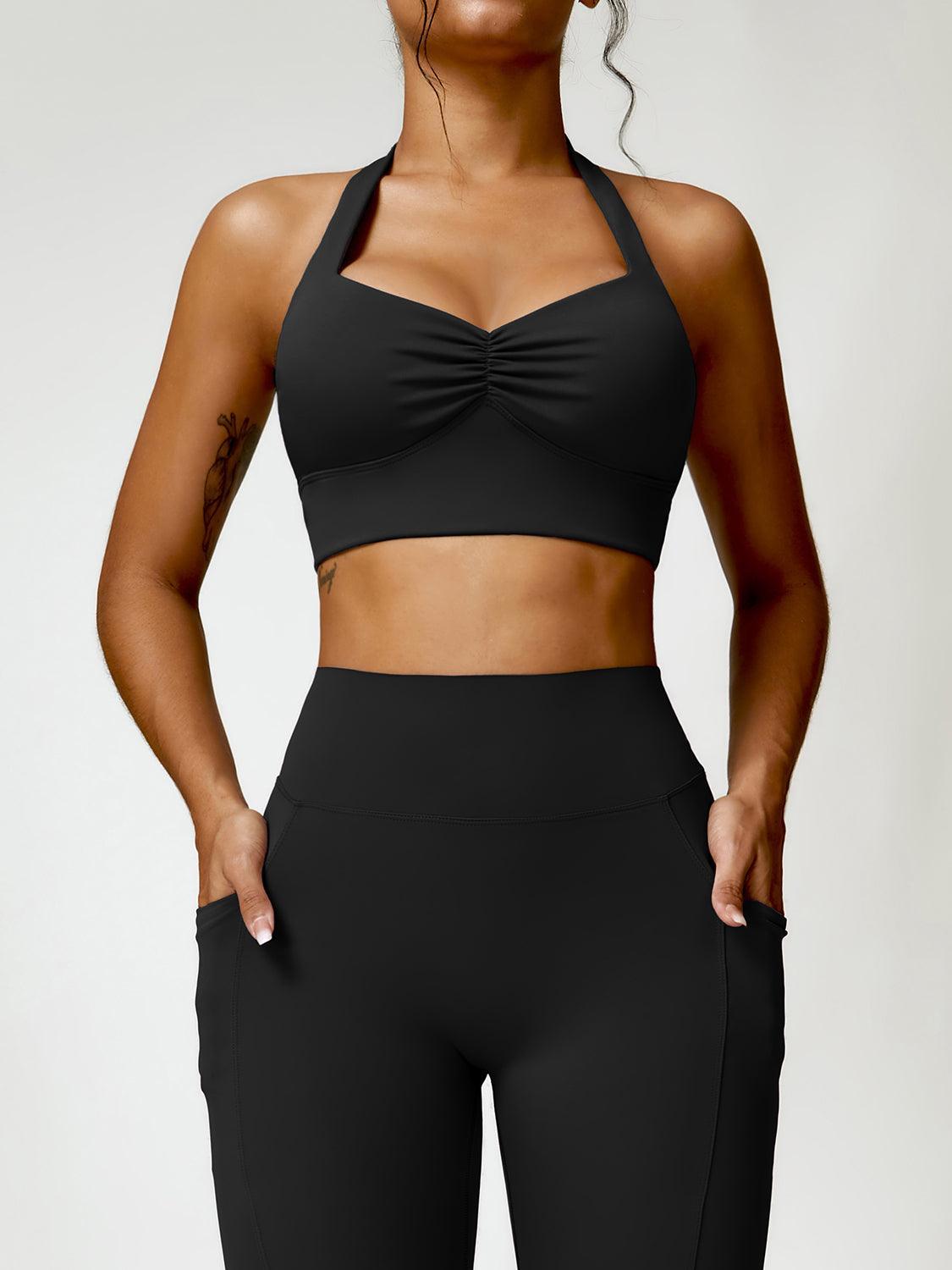 Halter Neck Active Bra - 808Lush