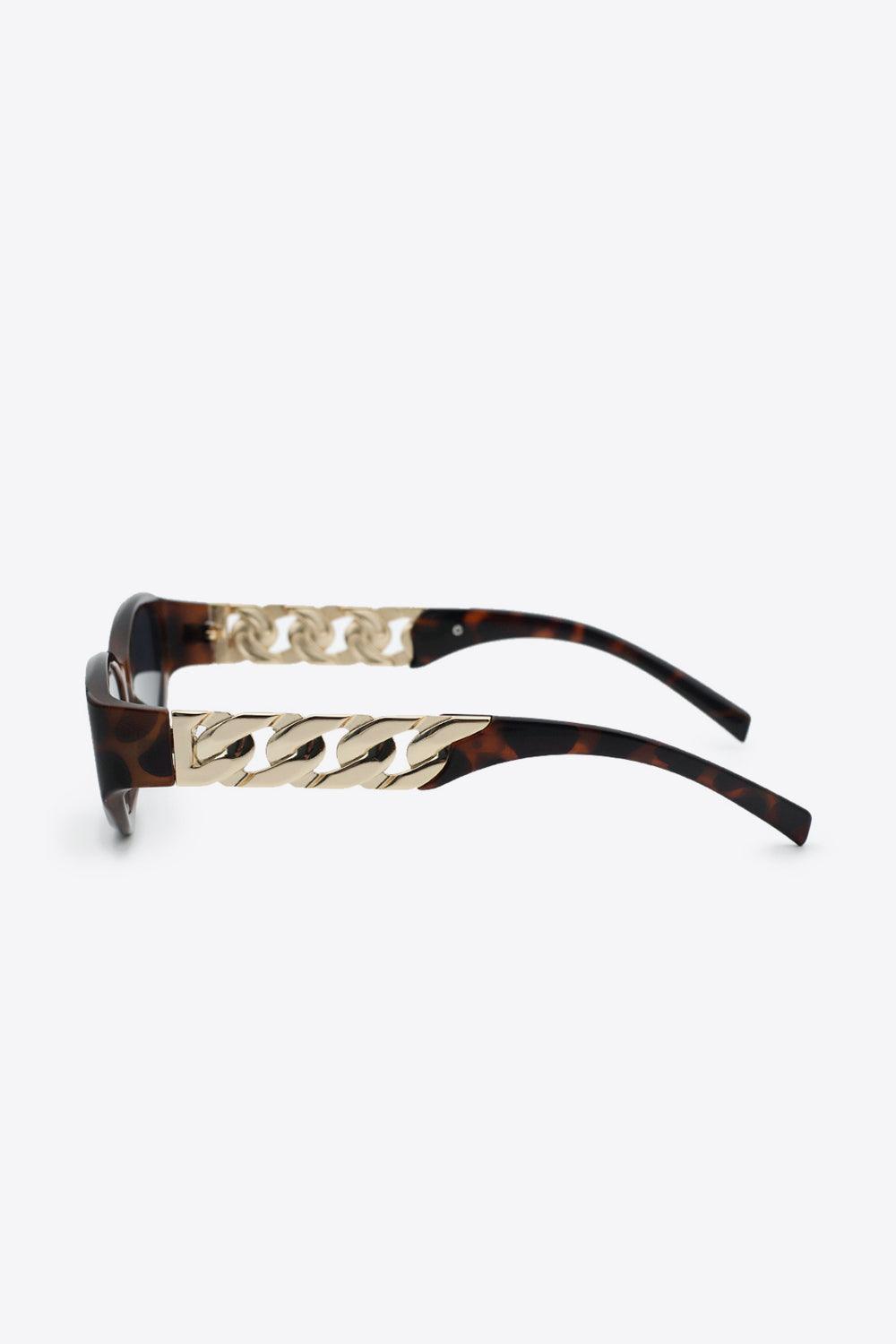 Chain Detail Temple Cat Eye Sunglasses - 808Lush