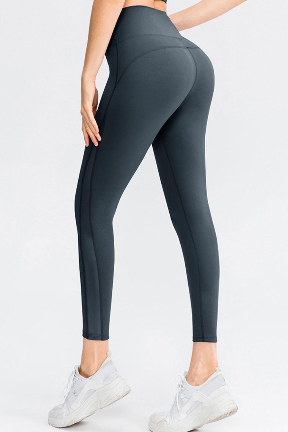 Wide Waistband Slim Fit Long Sports Pants - 808Lush