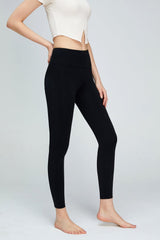 Seam Detail Wide Waistband Sports Leggings - 808Lush