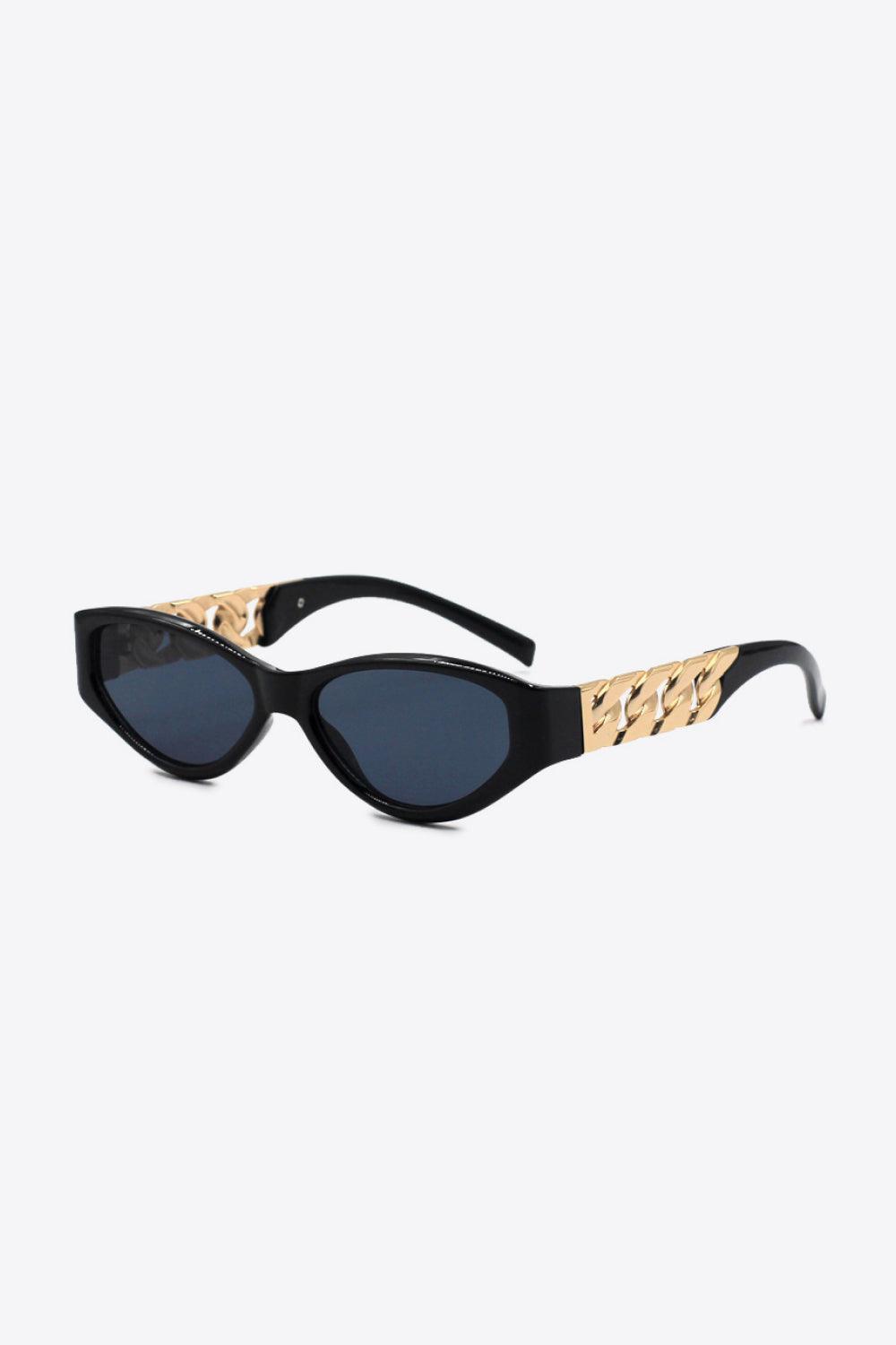 Chain Detail Temple Cat Eye Sunglasses - 808Lush