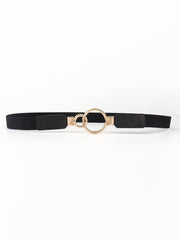 Double Ring Buckle Elastic PU Belt - 808Lush