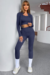 Tank Cropped Active Top and Pants Set - 808Lush