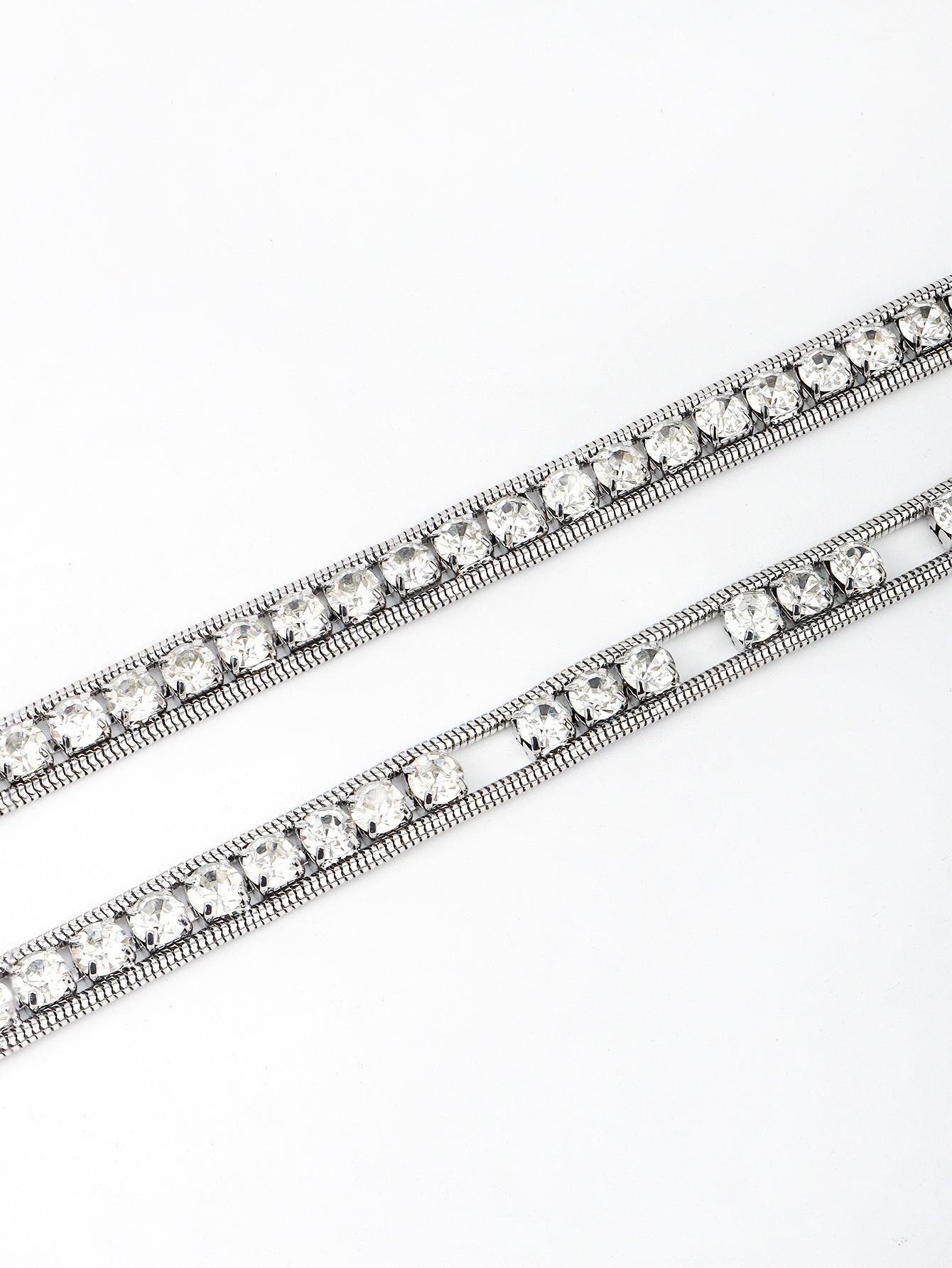 Rhinestone Metal Belt - 808Lush