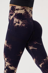 Tie-Dye High Waist Active Pants - 808Lush