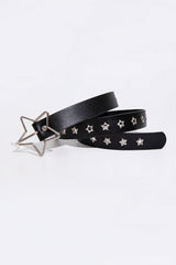 PU Leather Star Shape Buckle Belt - 808Lush