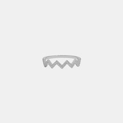 Wave Shape 925 Sterling Silver Ring - 808Lush