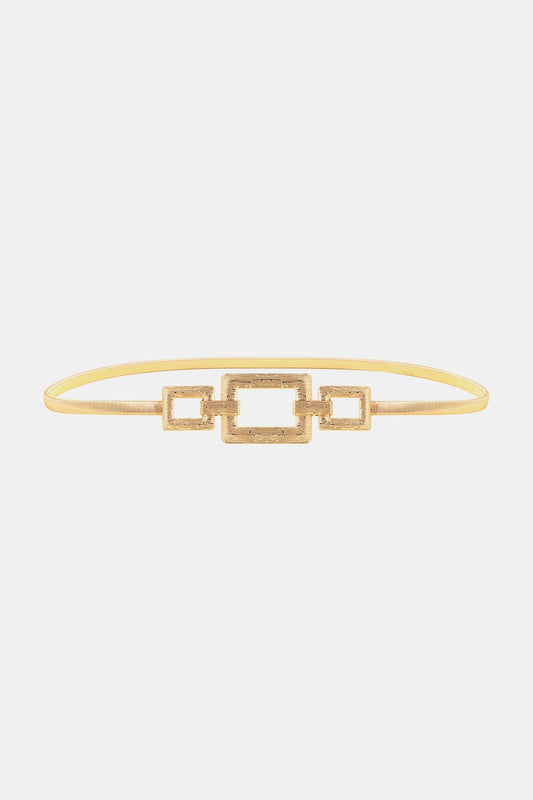 Square Shape Zinc Alloy Buckle Iron Belt - 808Lush