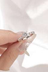 1 Carat Moissanite 925 Sterling Silver Ring - 808Lush