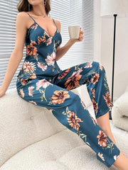 Plunge Cami and Pants Lounge Set - 808Lush