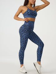 Leopard Crisscross Top and Leggings Active Set - 808Lush