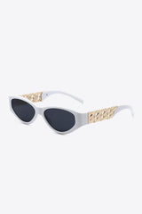 Chain Detail Temple Cat Eye Sunglasses - 808Lush