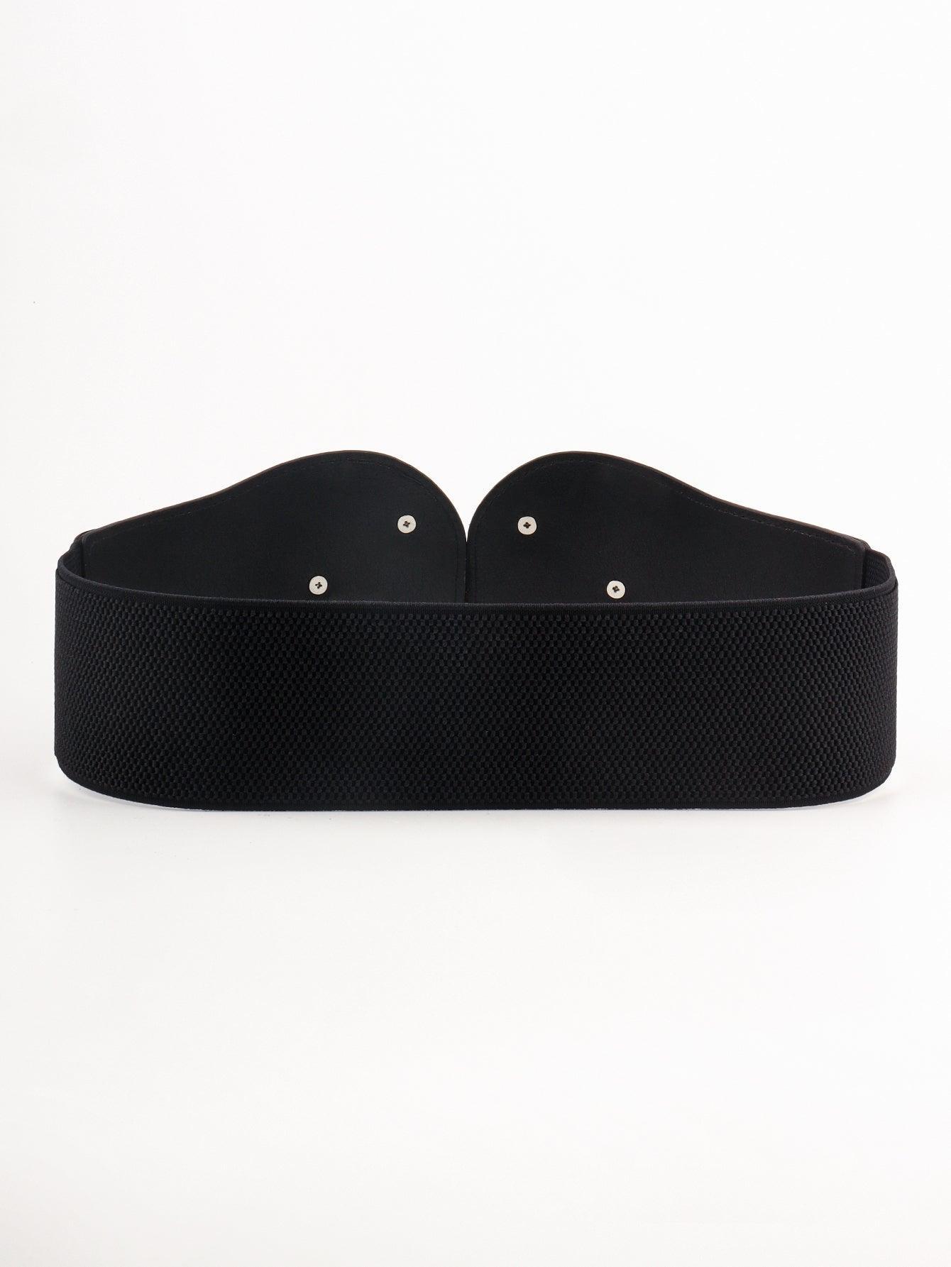 Alloy Buckle Elastic PU Belt - 808Lush