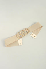 Zinc Alloy Buckle Elastic Wide Belt - 808Lush