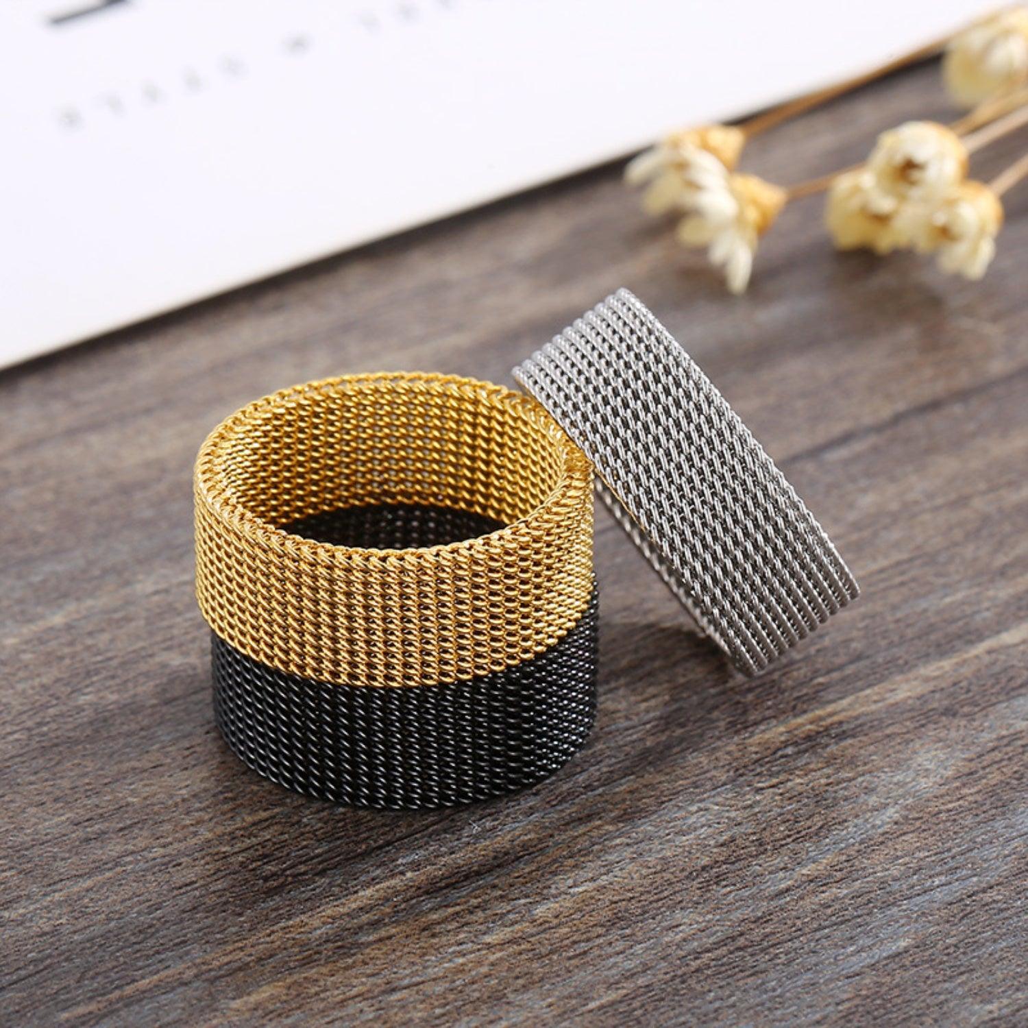 Weave Stainless Steel Ring - 808Lush