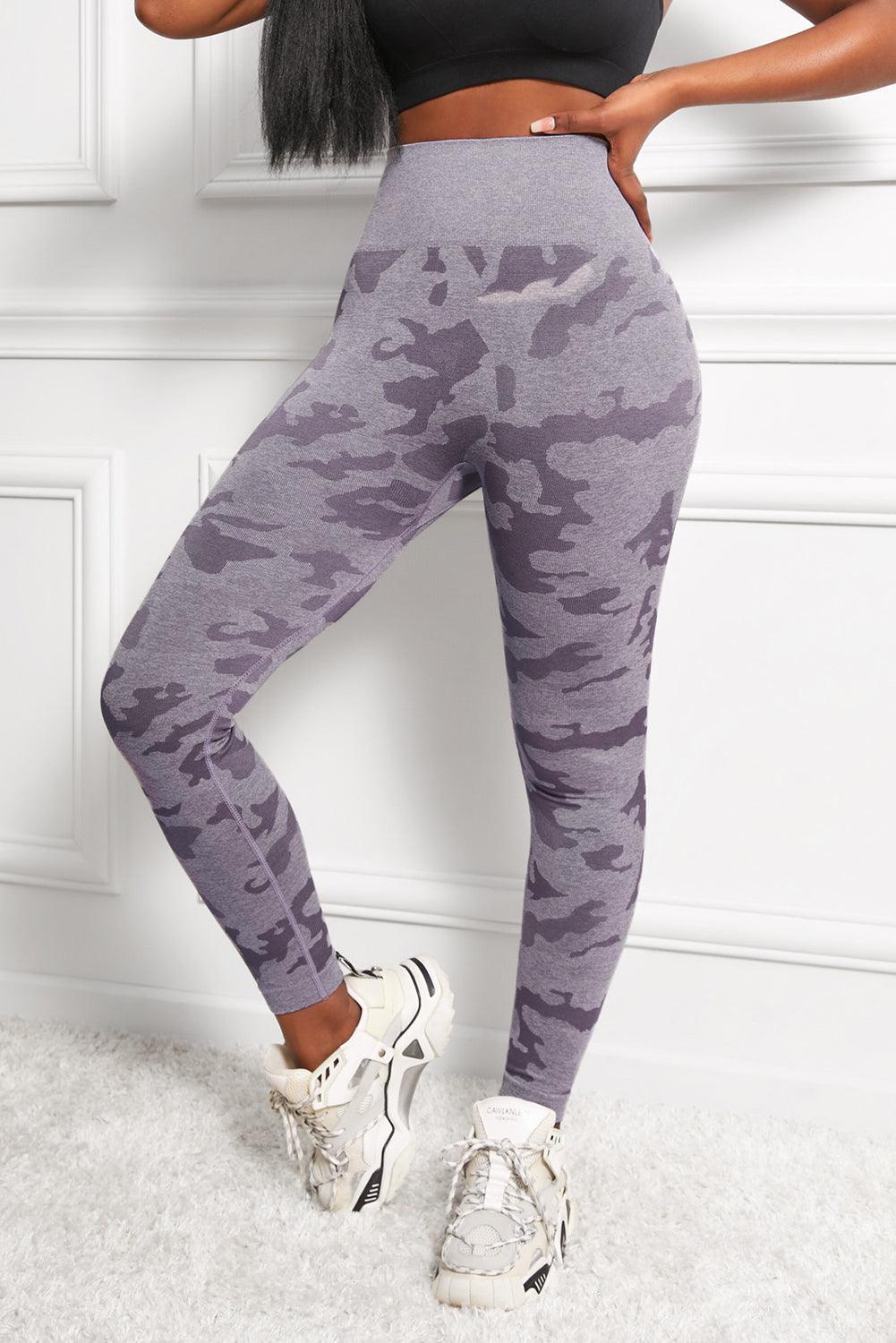 Camo Print Seamless High Waist Yoga Leggings - 808Lush