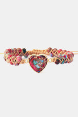 Handmade Heart Shape Natural Stone Bracelet - 808Lush