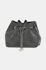 Rhinestone Polyester Bucket Bag - 808Lush