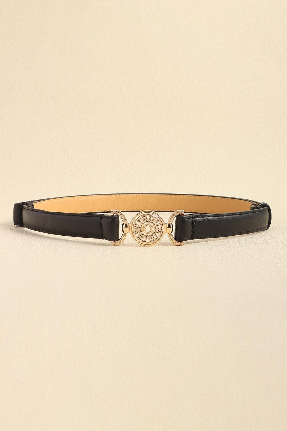 Rhinestone Decor PU Leather Belt - 808Lush