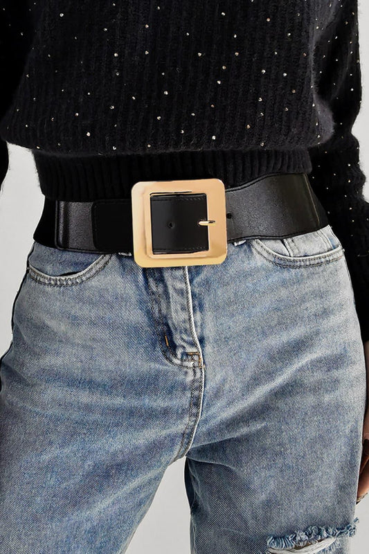 Alloy Buckle PU Leather Belt - 808Lush