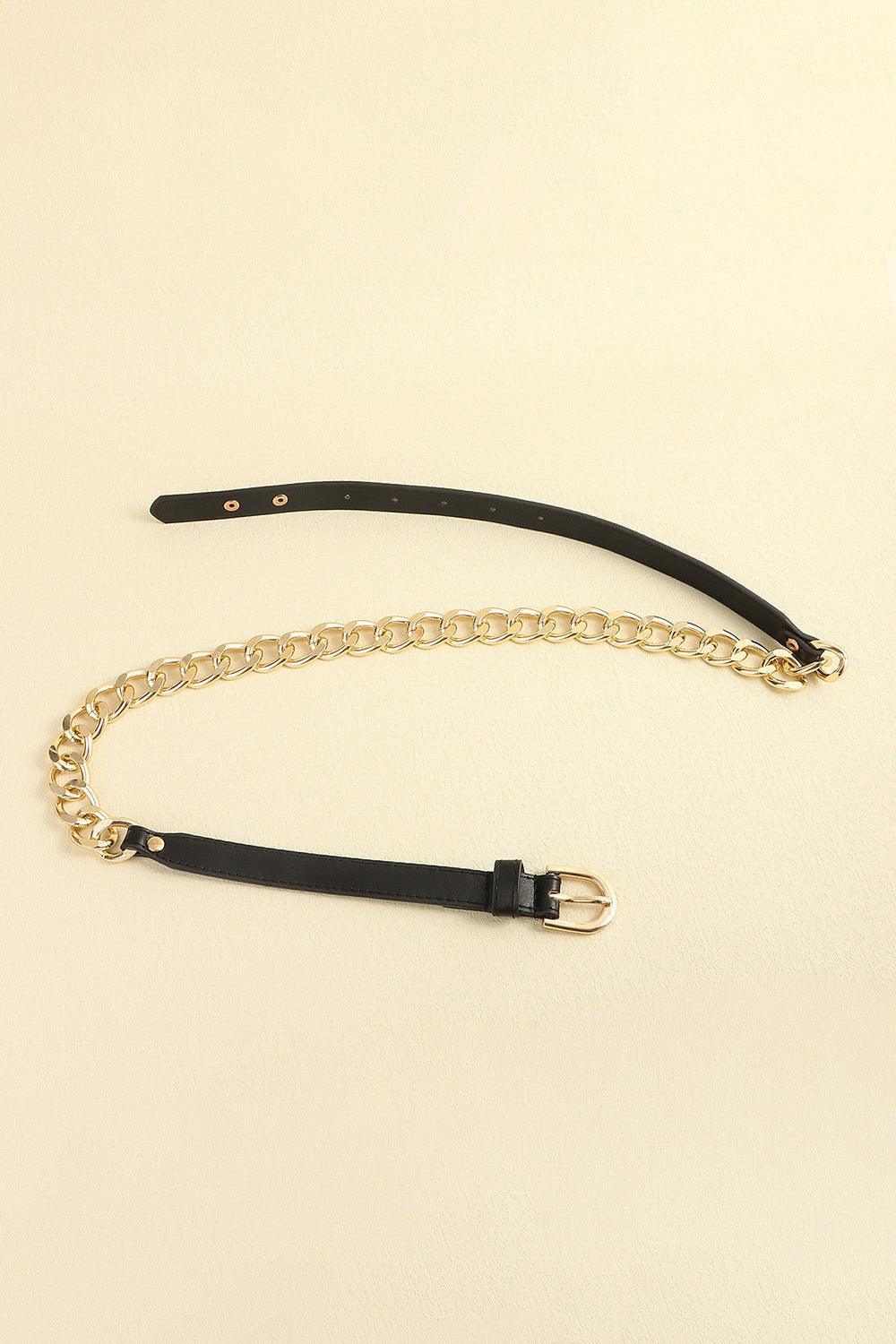 PU Leather Chain Belt - 808Lush