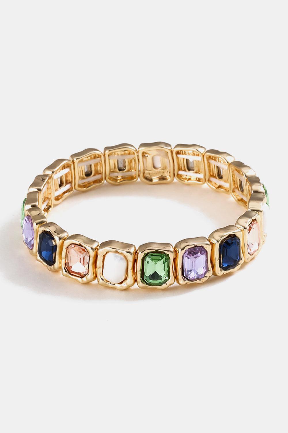 Glass Stone Alloy Bracelet - 808Lush