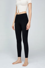 Seam Detail Wide Waistband Sports Leggings - 808Lush